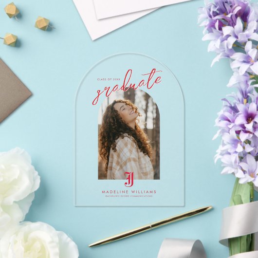 University Abschluss Jacksonville Staat Acryleinladungen (Insitu (Hochzeit))