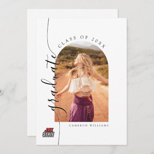 University Abschluss Jacksonville Staat Ankündigung (Vorne/Hinten)