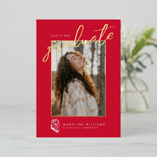 University Abschluss Jacksonville Staat Folieneinladung (Stehend vorne)