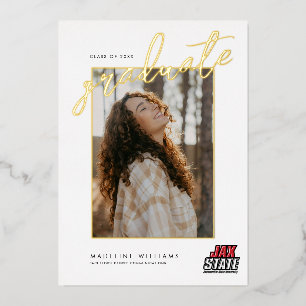 University Abschluss Jacksonville Staat Folieneinladung