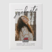 University Abschluss Jacksonville Staat Pergament Einladungen (Vorderseite)