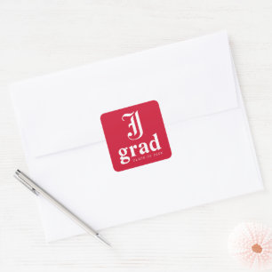 University Abschluss Jacksonville Staat Quadratischer Aufkleber