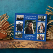 University Blue gratuliert Graduierten Foto Fotoplatte (Seite)