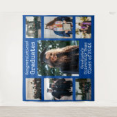 University Blue gratuliert Graduierten Foto Wandteppich (Vorderseite)