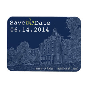 University Dorm Save the Date Magnet