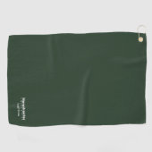 University Golf Team Dark Green und White Golfhandtuch (Horizontal)