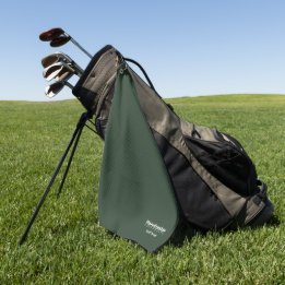 University Golf Team Dark Green und White Golfhandtuch