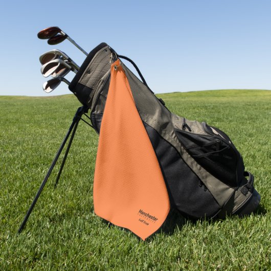 University Golf Team Orange und Black Golfhandtuch (Gras)