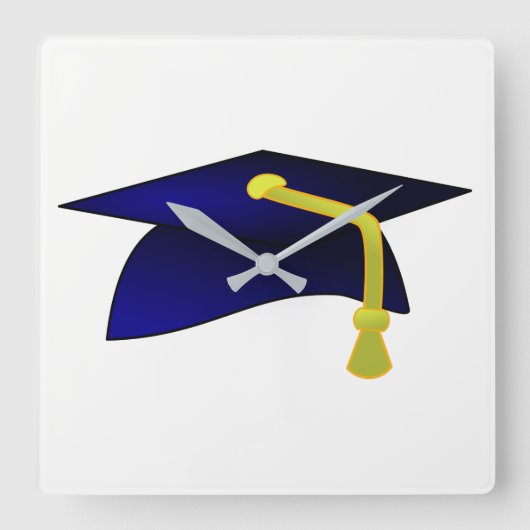 University Hat Quadratische Wanduhr (Vorderseite)