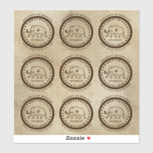 University of Beringia Mammoth Siegel Aufkleber