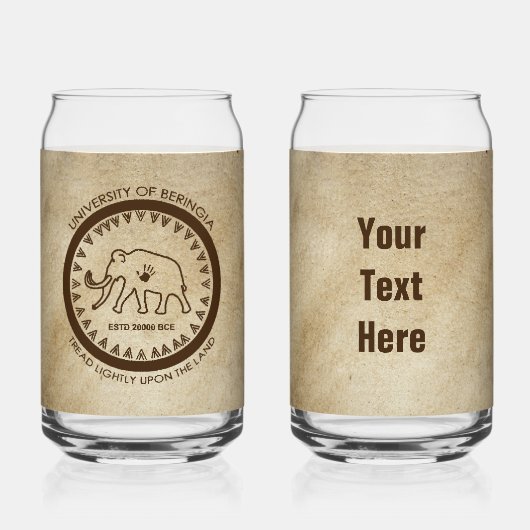 University of Beringia Mammoth Siegel Dosenglas (Vorderseite)