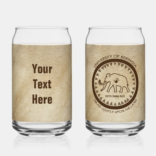 University of Beringia Mammoth Siegel Dosenglas (Rückseite)