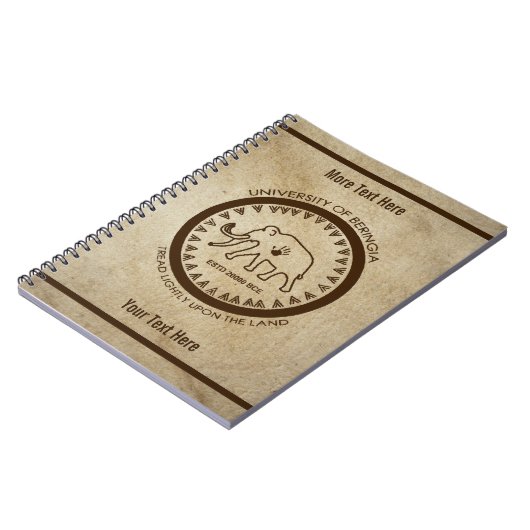 University of Beringia Mammoth Siegel Notizblock (Linke Seite)