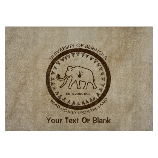 University of Beringia Wooly Mammoth Siegel Schneidebrett (Vorderseite)