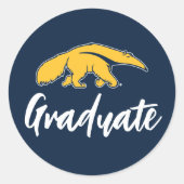 University of California, Irvine Anteater Runder Aufkleber (Vorderseite)