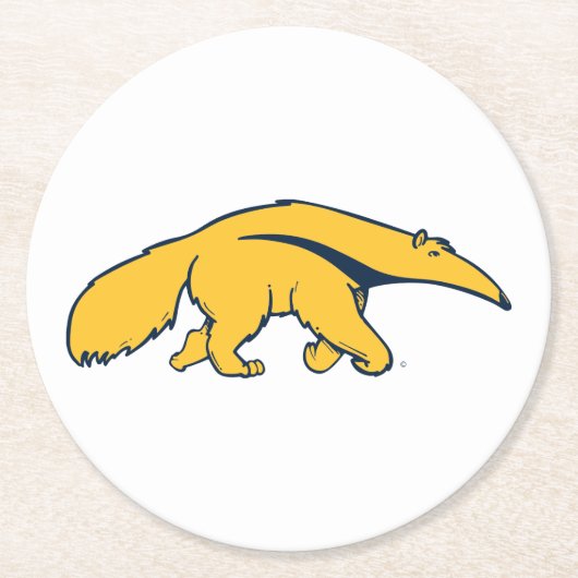 University of California, Irvine Anteater Runder Pappuntersetzer (Vorderseite)