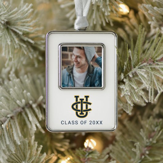 University of California, Irvine Logo Rahmen-Ornament Silber (Baum)