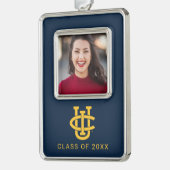 University of California, Irvine Logo Rahmen-Ornament Silber (Links)