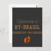 University of Hy-Brasil, Est. 1325 Postkarte (Vorne/Hinten)