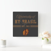 University of Hy-Brasil, Est. 1325 Quadratische Wanduhr (Zuhause)