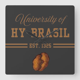 University of Hy-Brasil, Est. 1325 Quadratische Wanduhr