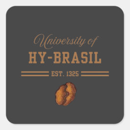 University of Hy-Brasil, Est. 1325 Quadratischer Aufkleber