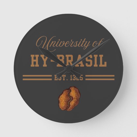 University of Hy-Brasil, Est. 1325 Runde Wanduhr (Vorderseite)