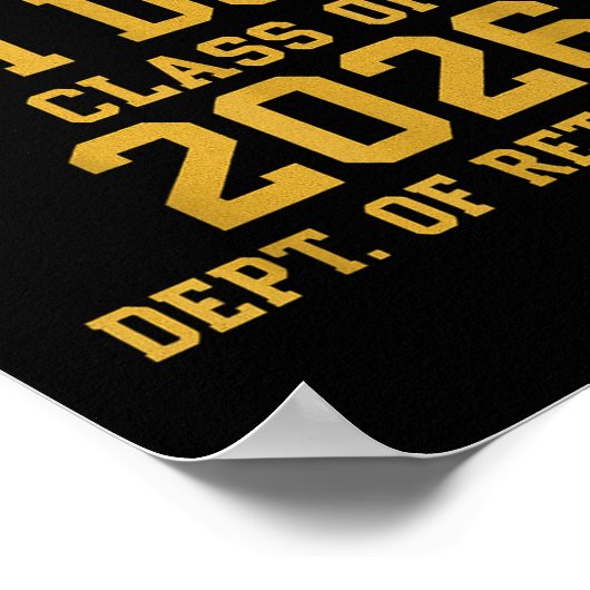 University Of I'm Done Retirement Funny Career Gra Poster (Ecke)