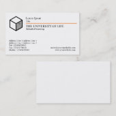 University of Life - (Cube) Orange Rule Visitenkarte (Vorne/Hinten)