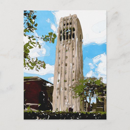 University of Michigan Tower Abstrakt Postkarte (Vorderseite)