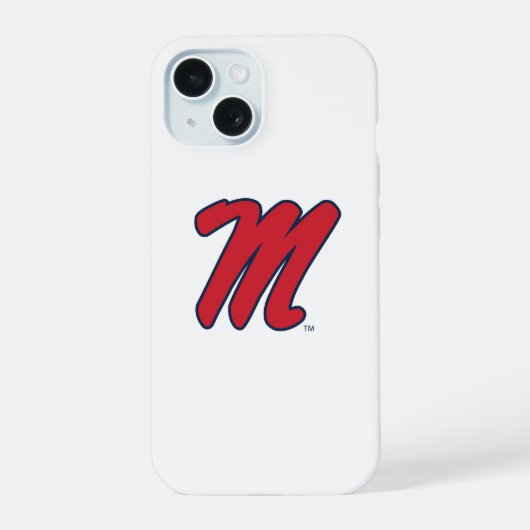 University of Mississippi | Script-M iPhone 15 Hülle (Rückseite)