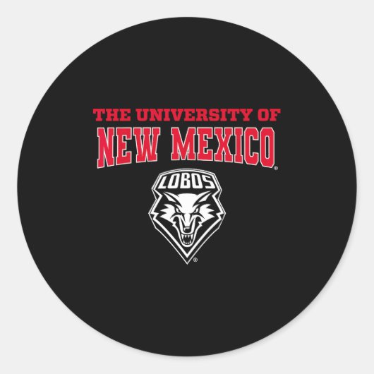 University Of New Mexico Unm Lobos Ncaa Unm&#;   Runder Aufkleber (Vorderseite)