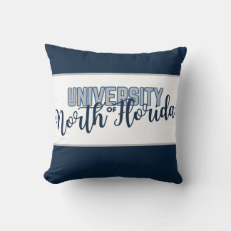 University of North Florida - UNF Script Navy Blue Kissen