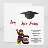 University of South Carolina Cocky Einladung (Vorne/Hinten)