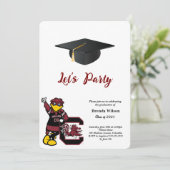 University of South Carolina Cocky Einladung (Stehend Vorderseite)