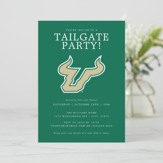 University of South Florida Tailgate Party Einladung (Stehend Vorderseite)