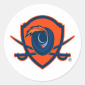 University of Virginia | Cavalier Shield Runder Aufkleber (Vorderseite)