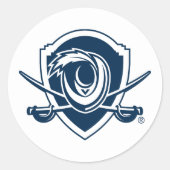 University of Virginia | Cavalier Shield Runder Aufkleber (Vorderseite)