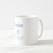 University Silver Blue Zip Code Custom Kaffeetasse (VorderseiteRechts)