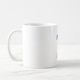 University Silver Blue Zip Code Custom Kaffeetasse