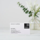 University Style - Black (Platinum) Visitenkarte (Stehend Vorderseite)