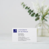 University Style - Deep Navy Visitenkarte (Stehend Vorderseite)