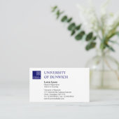 University Style - Deep Navy Visitenkarte (Stehend Vorderseite)
