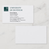 University Style - Dunkelgrün Visitenkarte (Vorne/Hinten)