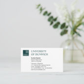 University Style - Dunkelgrün Visitenkarte (Stehend Vorderseite)