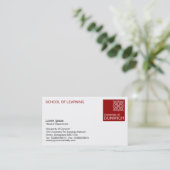 University Style - Maroon Visitenkarte (Stehend Vorderseite)