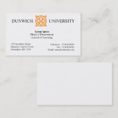 University Style v3 Visitenkarte (Vorne/Hinten)