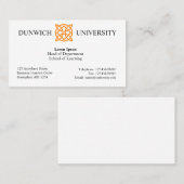 University Style v3 Visitenkarte (Vorne/Hinten)