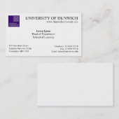 University Style v4 Visitenkarte (Vorne/Hinten)