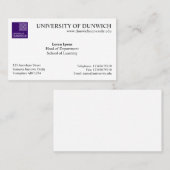 University Style v4 Visitenkarte (Vorne/Hinten)